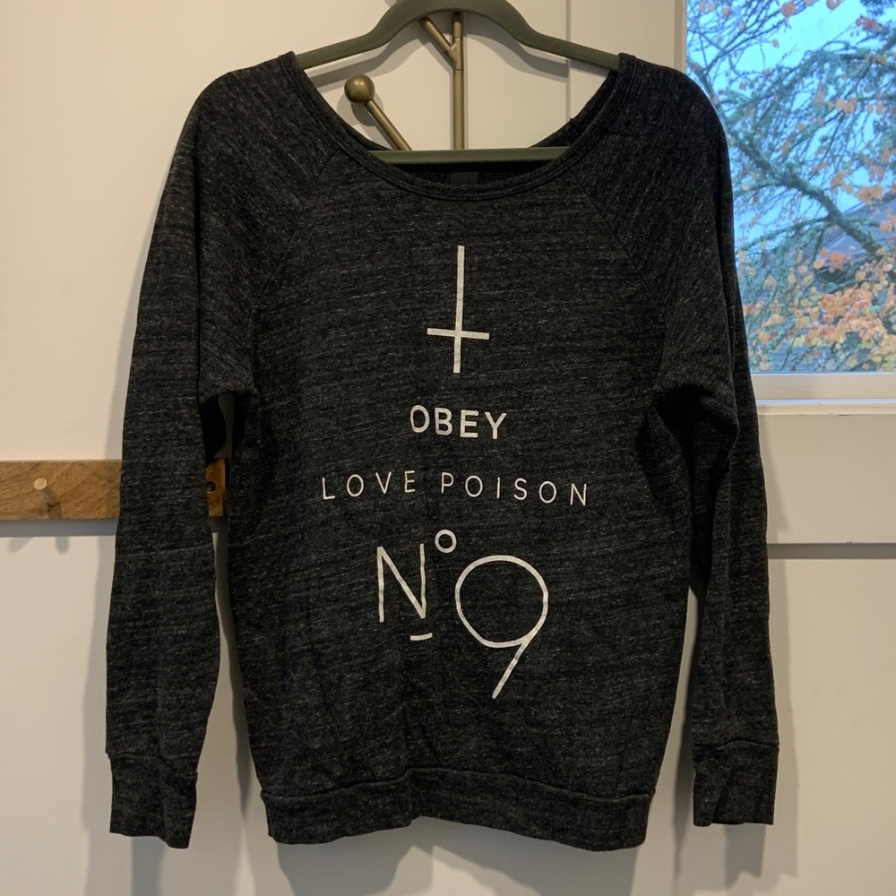 Obey scoop neck hoodie